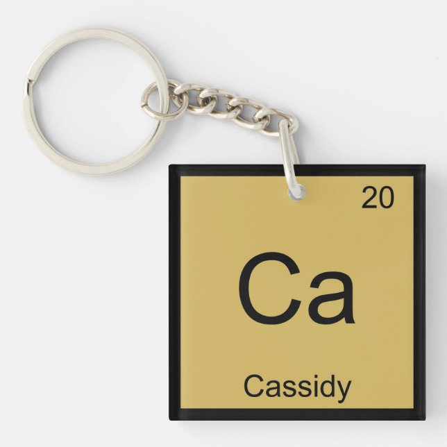 Cassidy Namn Kemi Element Periodiska Systemet (Framsidan)