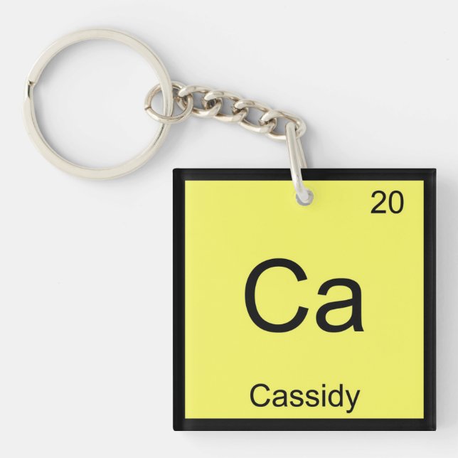 Cassidy Namn Kemi Element Periodiska Systemet (Framsidan)