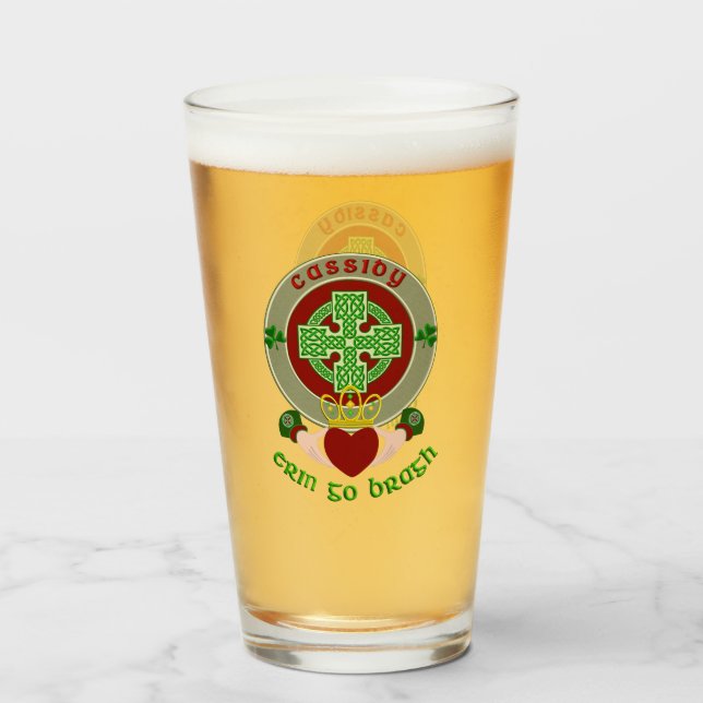 Cassidy/O'Cassidy Celtic Kor Beer Glass Glaskopp (Framsida fylld)