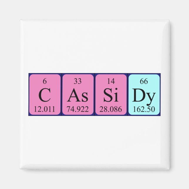 Cassidy Periodisk magnet bord namn (Framsidan)