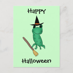 Cassie's Halloween Groda Vykort