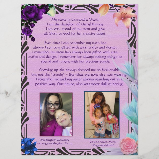 Cassies personlig för engagemang papper (Framsida)