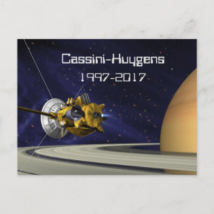 Cassini Huygens Saturn Uppdrag rymdfarkoster Vykort