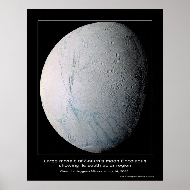 CassiniMission-Enceladusstripes_ca Poster (Framsidan)