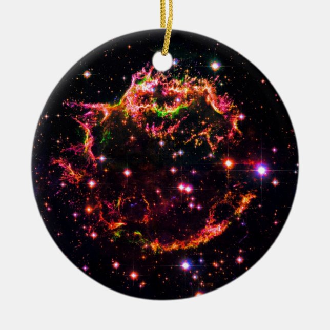 Cassiopeia A nebulosa supernovarest spacefoto Julgransprydnad Keramik (Framsidan)