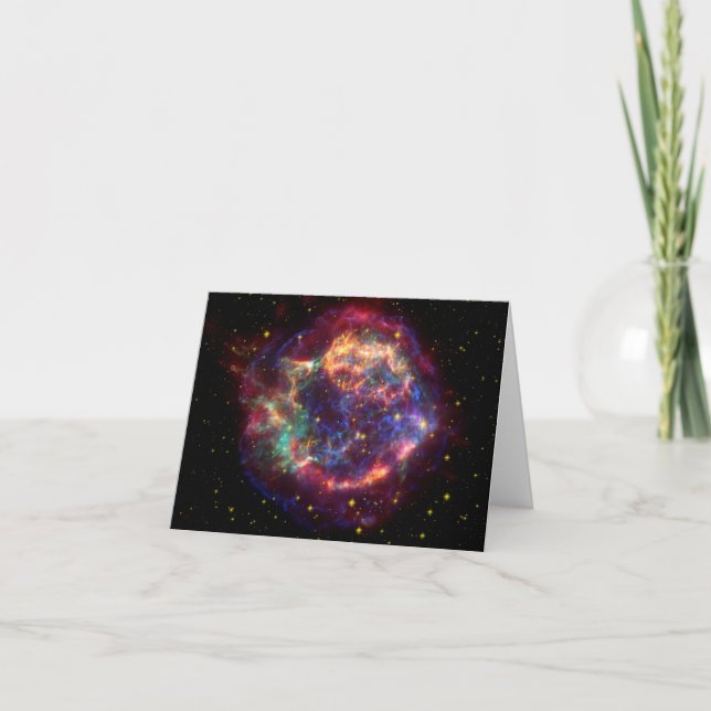 Cassiopeia A Supernova Note Card Kort (Framsida)