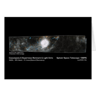 Cassiopeia A Supernova Remnant & Light Echo NASA Hälsningskort