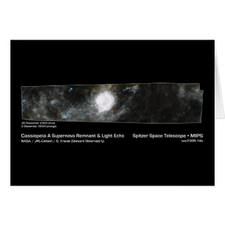 Cassiopeia A Supernova Remnant & Light Echo NASA Hälsningskort