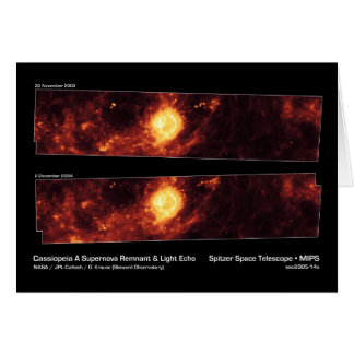Cassiopeia A Supernova Remnant & Light Echo NASA Hälsningskort