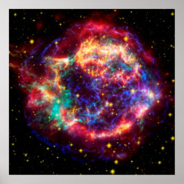 Cassiopeias Supernova Bubble - skönhet i rymden Poster