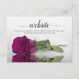 Cassis Bär Purple Ros Elegant Bröllopswebbplats Tilläggskort
