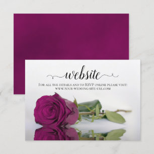 Cassis Bär Purple Ros Elegant Bröllopswebbplats Tilläggskort