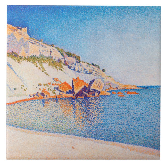 Cassis, Cap Lombard, Opus 196, Signac Kakelplatta (Framsidan)