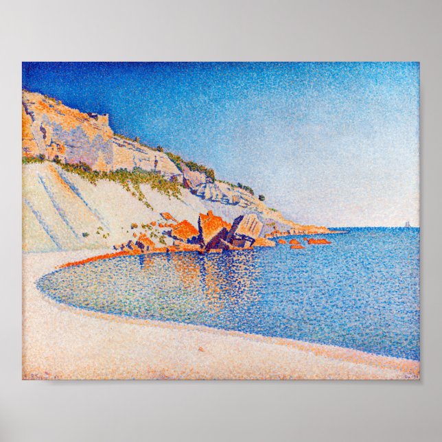 Cassis, Cap Lombard, Opus 196, Signac Poster (Framsidan)