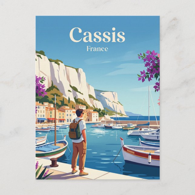 Cassis hamn Frankrike Vykort (Framsida)