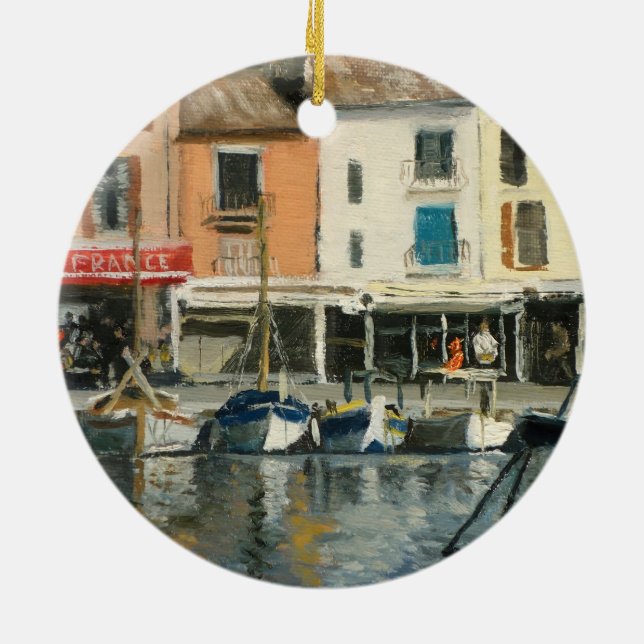 Cassis Provence Båtar Julgransprydnad Keramik (Baksidan)