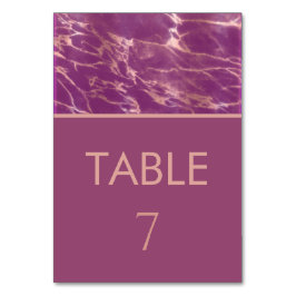 Cassis roséguld marmor romantisk elegant bordsnummer