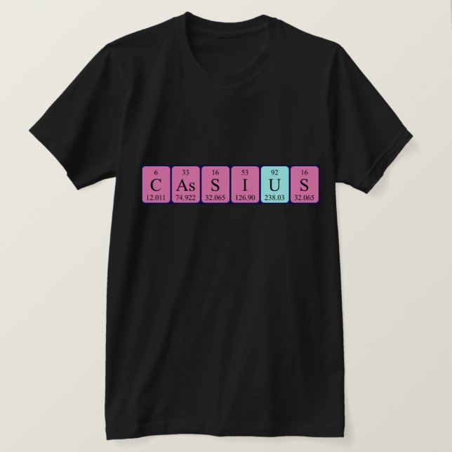 Cassius periodisk skjorta bord namn tröja (Design framsida)