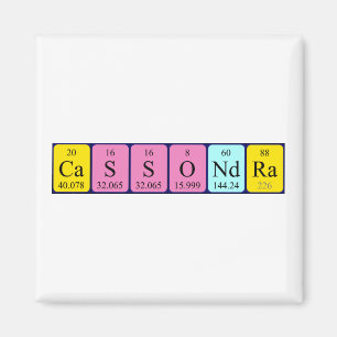 Cassondra periodisk magnet bord namn