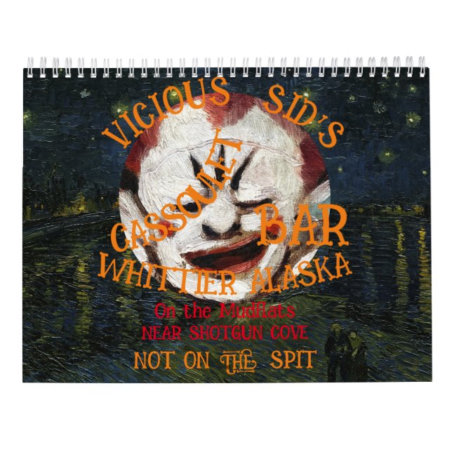 Cassoulet Cadaver Gin Martini Jesus Messiah Pub VA Kalender (Baksida)