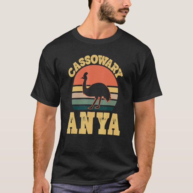 Cassowary Anya Cute Cassowary Party Ungerska Mamma T Shirt (Framsida)