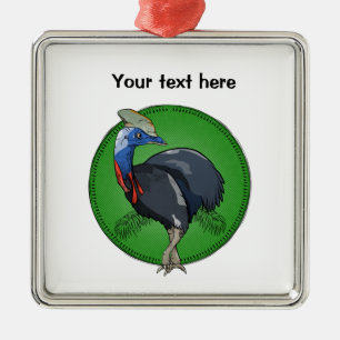 Cassowary Australian Bird Julgransprydnad Metall