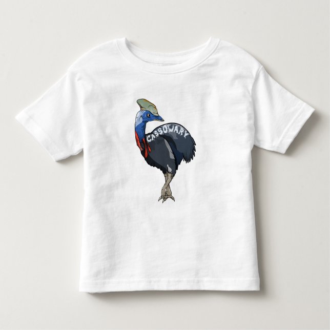 Cassowary Australian Bird T Shirt (Framsida)