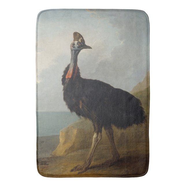 Cassowary (Australian Bird) (Vild Animal Art) Badrumsmatta (Framsidan (Vertikal))