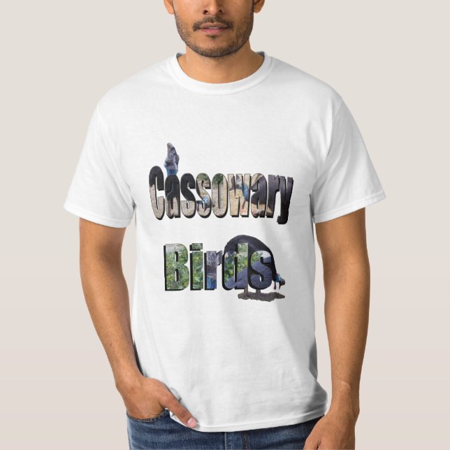 Cassowary Bird Bild Logotyp T Shirt (Framsida)
