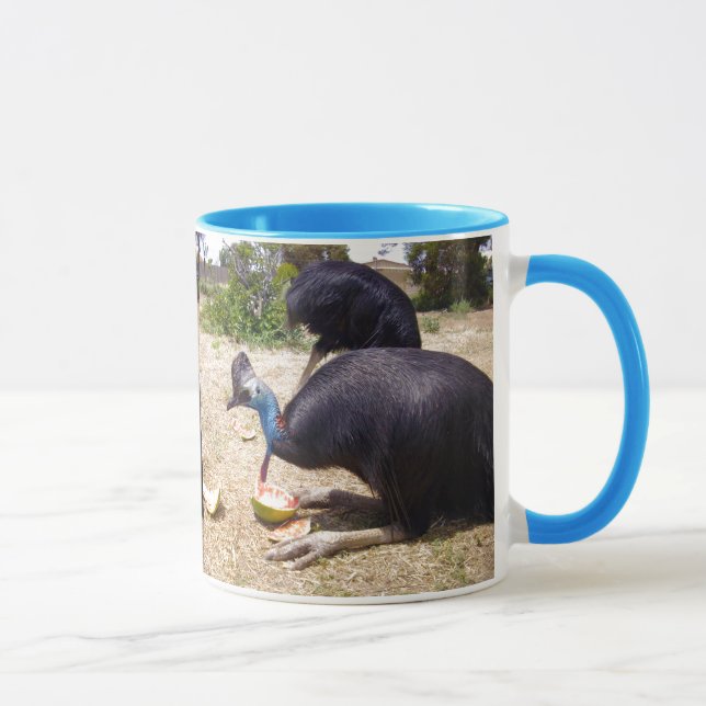 Cassowary Bird Eating Melons Mugg (Höger)