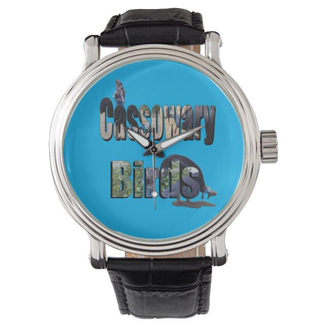 Cassowary Birds Bild Logotyp Armbandsur (Framsida)
