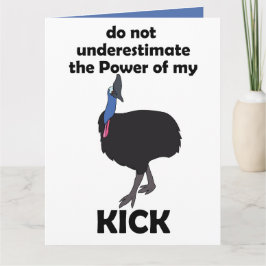 Cassowary Fågel Spark Kraft Roligt Citat Kort