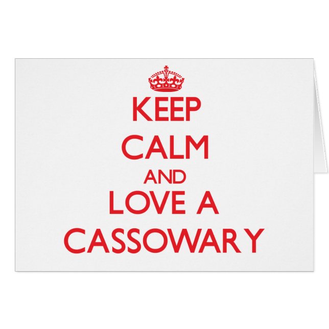 Cassowary Hälsningskort (Framsidan Horizontal)