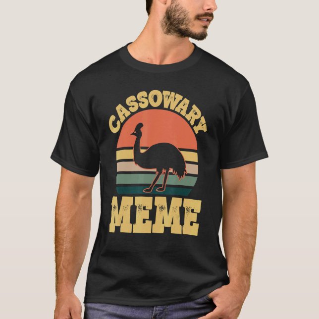 Cassowary Meme Cute Cassowary Family Party T Shirt (Framsida)