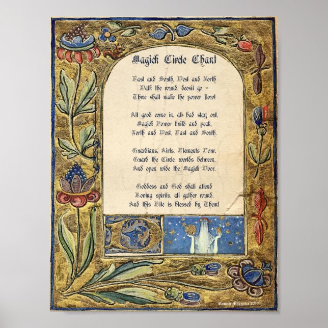 CAST A MAGICK CIRCLE CHANT POSTER (Framsidan)