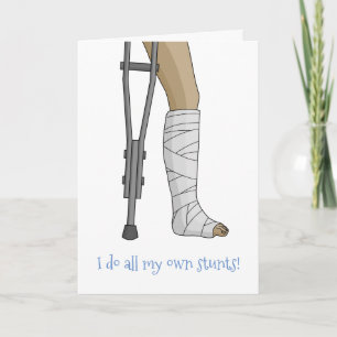 Cast & Crutches roligt att jag gör mina egna bedöv Kort