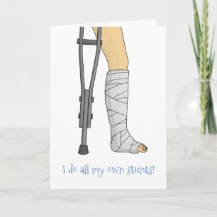 Cast & Crutches roligt att jag gör mina egna bedöv Kort