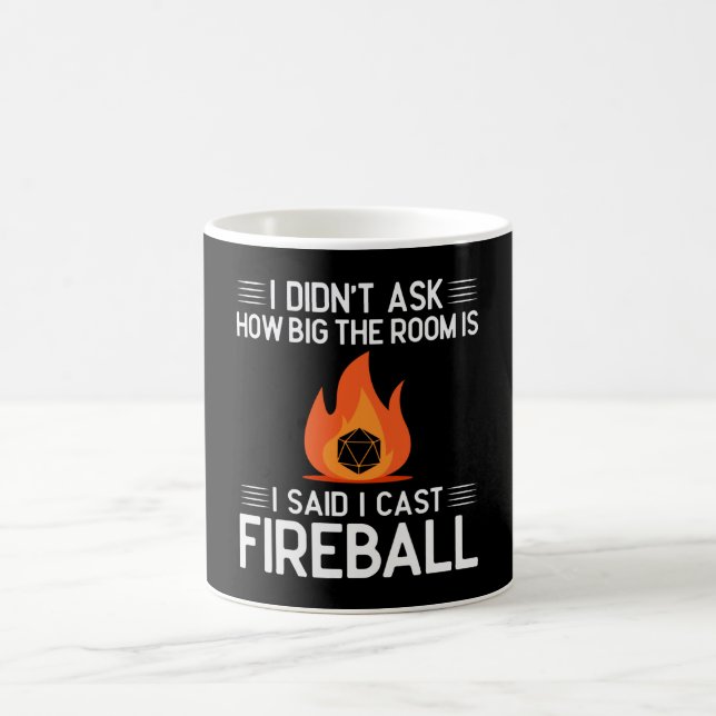 Cast Fireball Funny Gamer Geek Kaffemugg (Center)