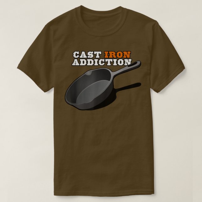 Cast Järn Addence, cooking Skillet T T Shirt (Design framsida)