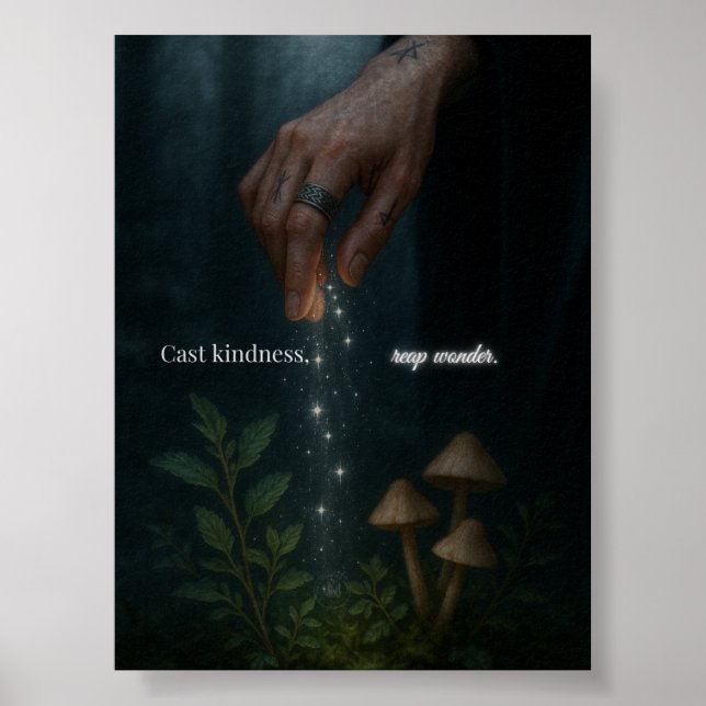 Cast Kindness Reap Wonder Uplifting Motivational Poster (Framsidan)