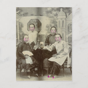 Cast Members, Pekingopera, Circa 1880 Vykort