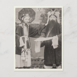 Cast Members, Pekingopera, Circa 1880 Vykort