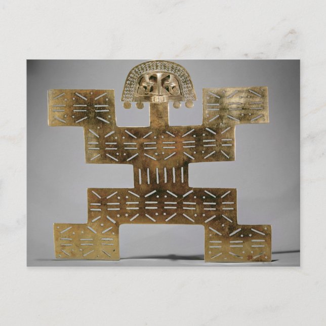 Cast Tumbaga pectoral, från Huaca del Dragon Vykort (Framsida)