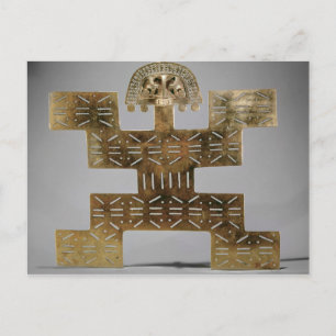 Cast Tumbaga pectoral, från Huaca del Dragon Vykort
