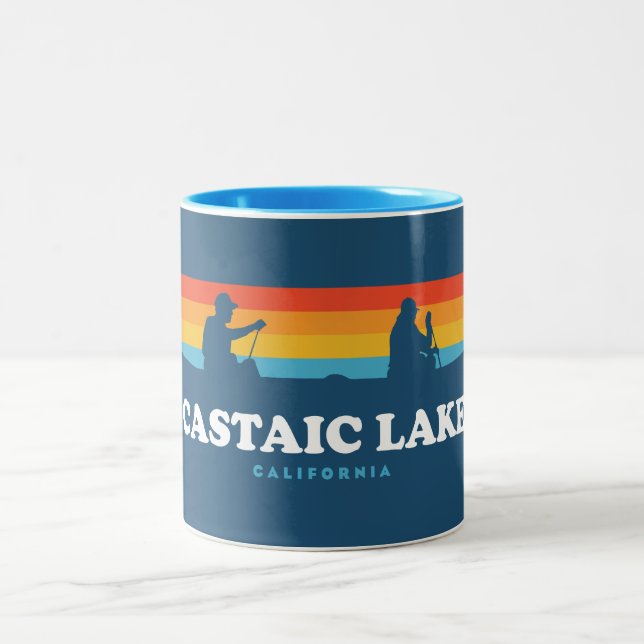 Castaic Lake California Kanot Två-Tonad Mugg (Center)