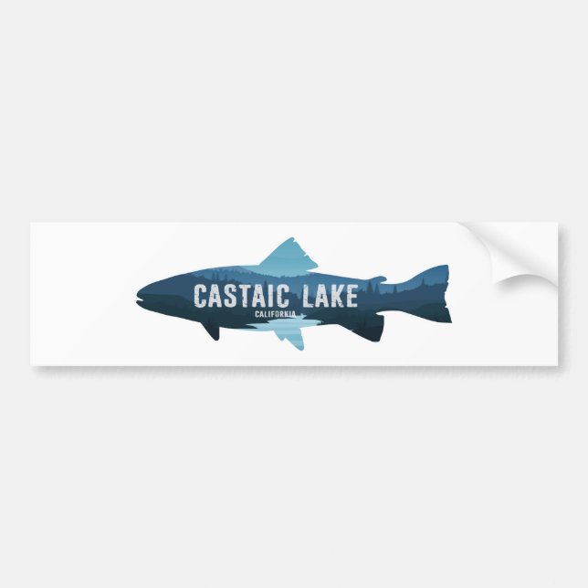 Castaic Lake Kalifornien Fisk Bildekal (Framsidan)