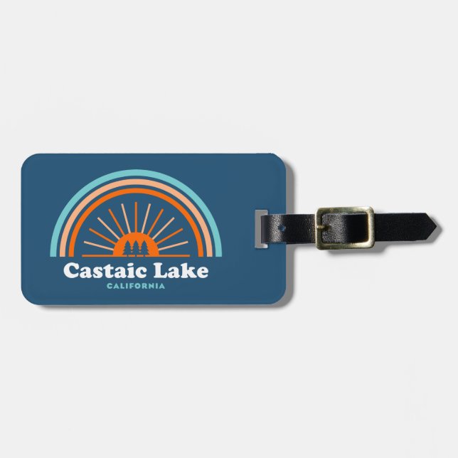 Castaic Lake Kalifornien Regnbåge Bagagebricka (Horisontell Framsida)