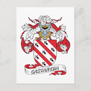 Castaneda Family Crest Vykort