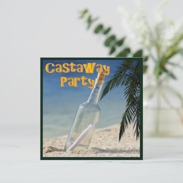 Castaway Party 1 Inbjudningar (Stående Fram)