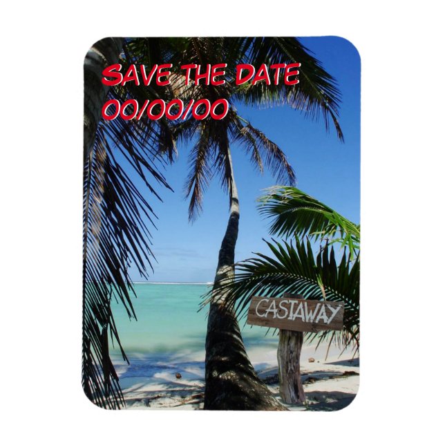 Castaway Party 2 Spara-the-Date Magnet (Vertikal)